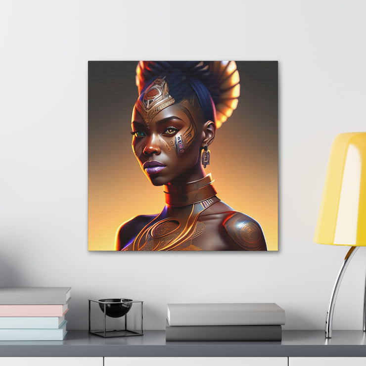 Afrofuturistic Princess Canvas Gallery Wraps