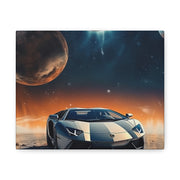 Lamborghini on the Moon Canvas Gallery Wraps