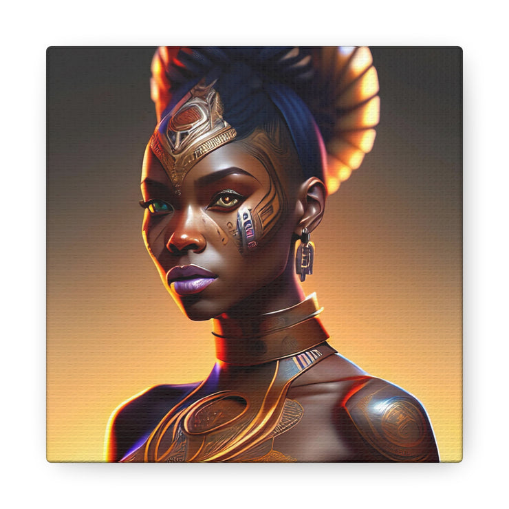 Afrofuturistic Princess Canvas Gallery Wraps