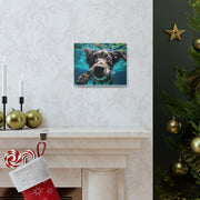 Terreir Dog face in Water Canvas Gallery Wraps