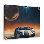 Lamborghini on the Moon Canvas Gallery Wraps