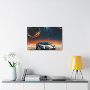 Lamborghini on the Moon Canvas Gallery Wraps