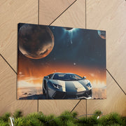 Lamborghini on the Moon Canvas Gallery Wraps