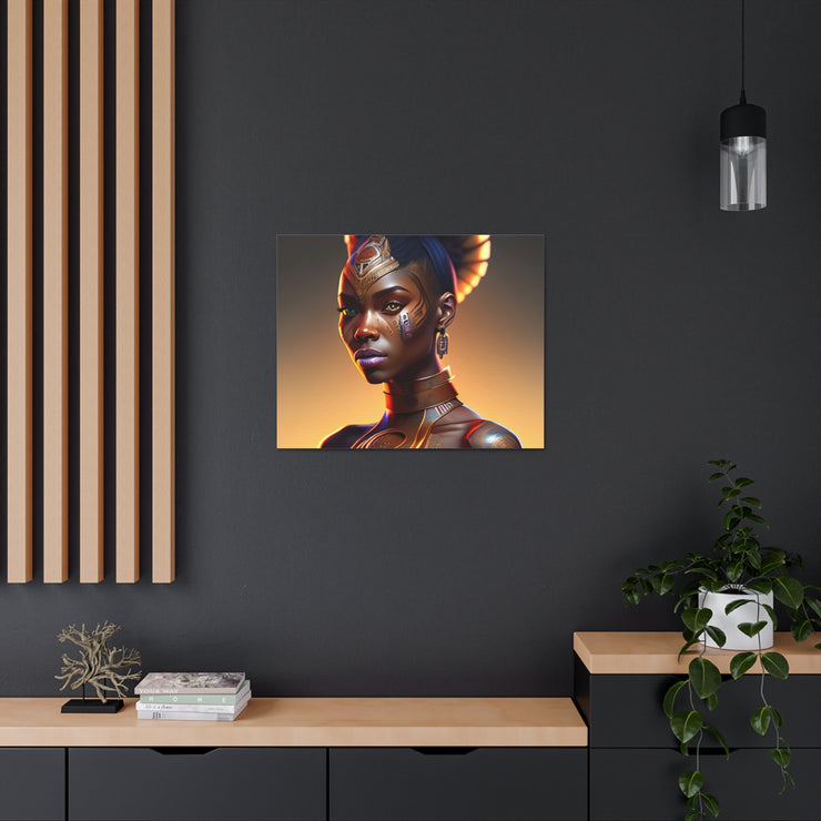 Afrofuturistic Princess Canvas Gallery Wraps