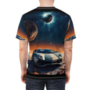 Lamborghini on the Moon Unisex Cut & Sew Tee (AOP)