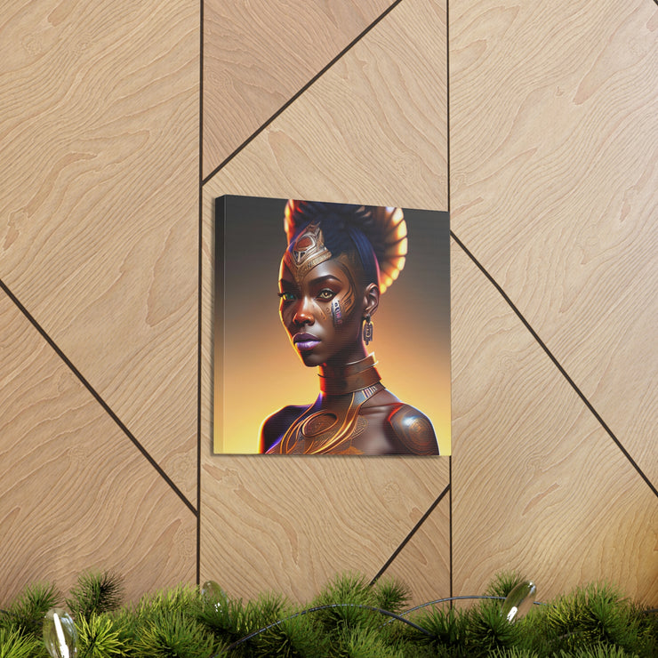 Afrofuturistic Princess Canvas Gallery Wraps